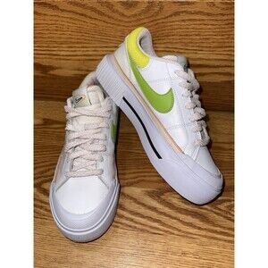 Nike Court Legacy Lift Womens sneakers Size 7.5 White / Green / Black FD0872-100